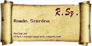 Román Szeréna névjegykártya